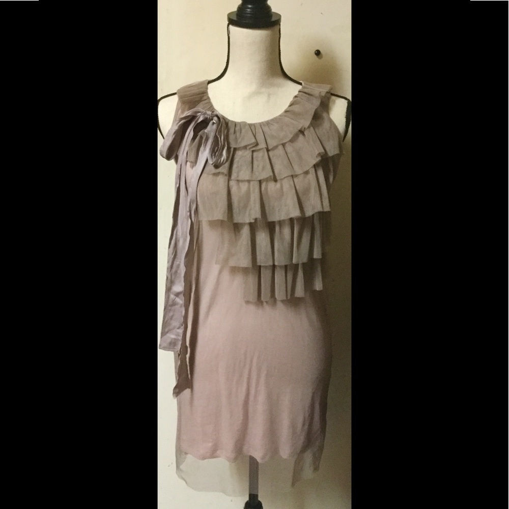 Mauve/Purple/Blush Chiffon Ruffled Dress, size 4 - Picture 3 of 8